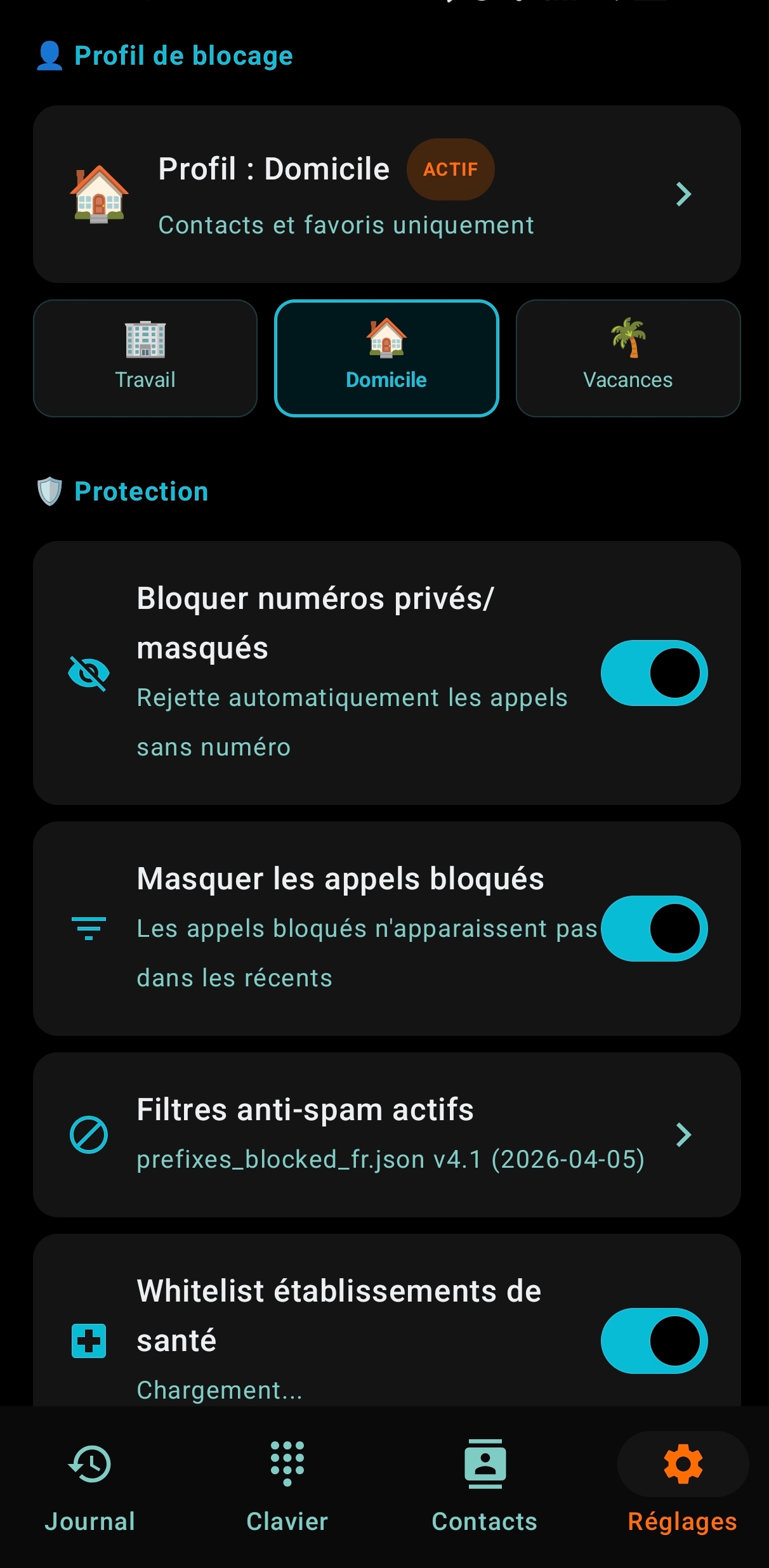 Profils de protection PhoneZen